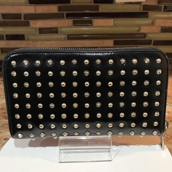 PRADA Vernice Studded Saffiano Leather Zip Around Wallet π€©π₯ - Picture 9 of 17
